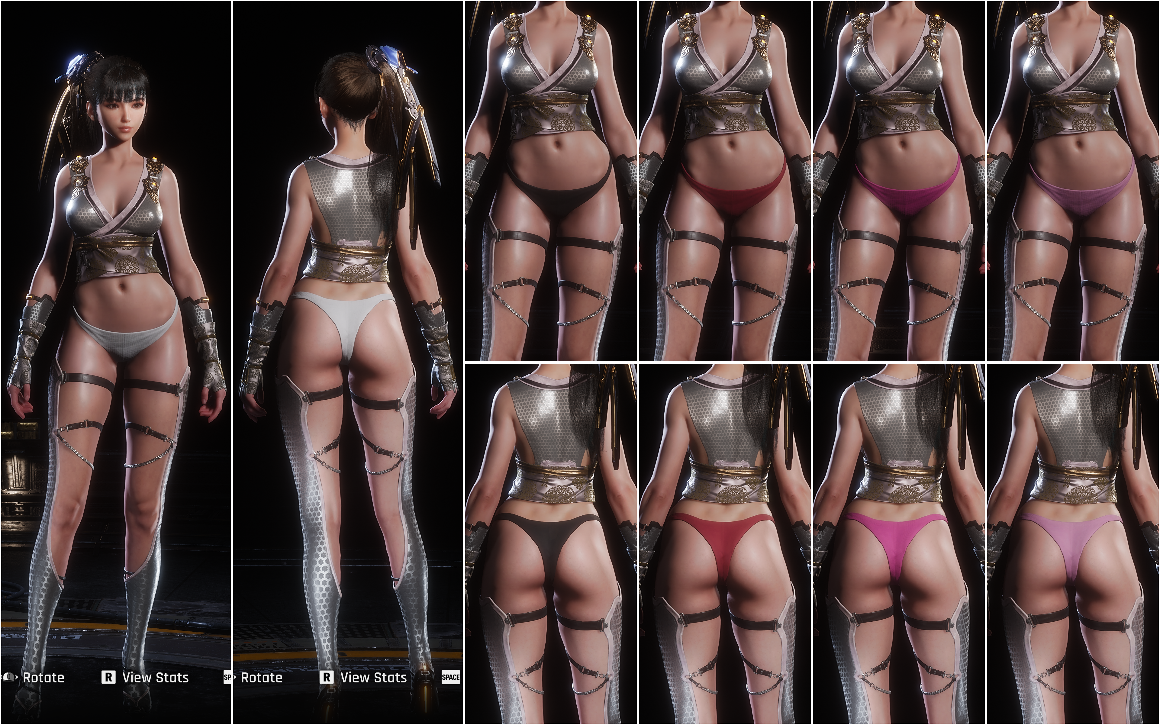 White Kunoichi - skimpier + panty color mod