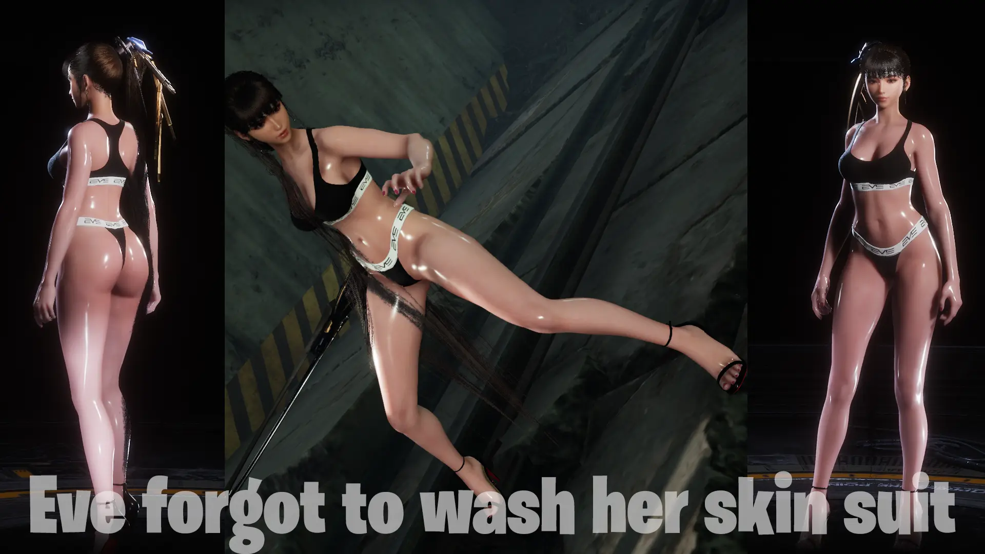 Eve forgot to wash her Skin Suit