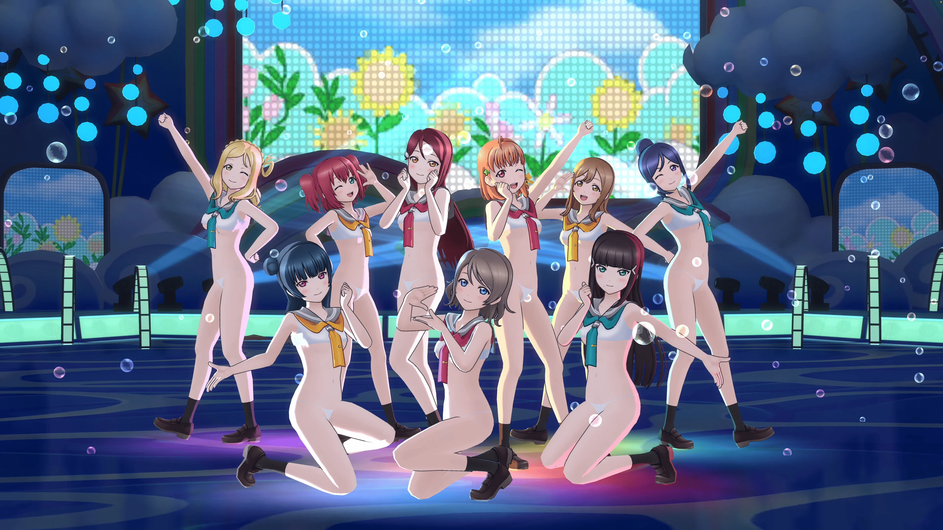 Aqours Summer Uniform Underboob